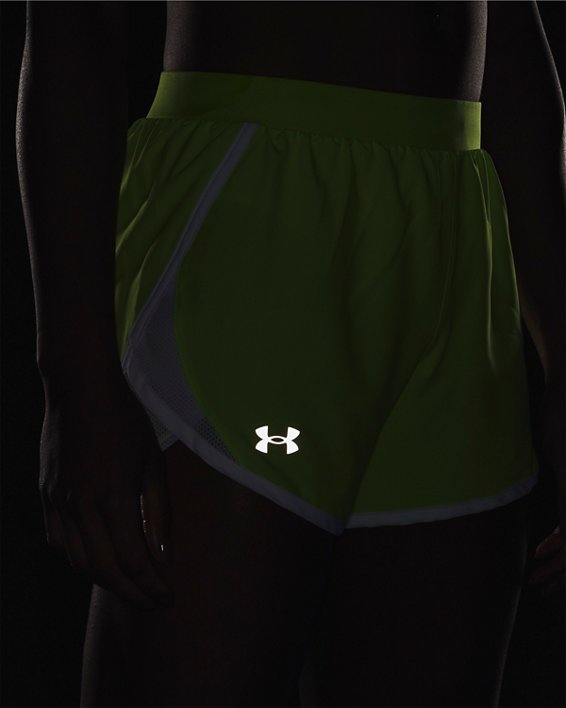 Women's UA Fly-By 2.0 Shorts, Green, pdpMainDesktop image number 3